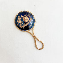 Load image into Gallery viewer, Small Vintage Limoges Gold Hand Mirror