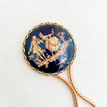 Load image into Gallery viewer, Small Vintage Limoges Gold Hand Mirror