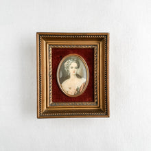 Load image into Gallery viewer, Small Framed Velvet Victorian Portrait