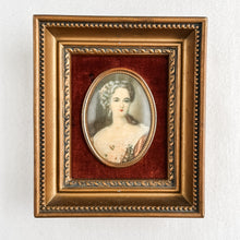 Load image into Gallery viewer, Small Framed Velvet Victorian Portrait