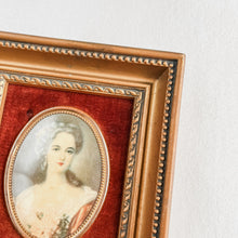 Load image into Gallery viewer, Small Framed Velvet Victorian Portrait