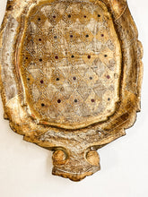 Load image into Gallery viewer, Vintage Small Florentine Gold Tray