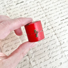 Load image into Gallery viewer, Antique Red Heart Ring Box | Vintage Engagement Ring Box | Romantic Proposal Keepsake