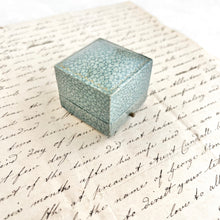 Load image into Gallery viewer, Antique Light Blue Ring Box | Vintage Engagement Ring Box | Romantic Proposal Keepsake