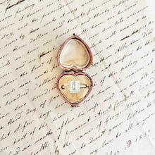 Load image into Gallery viewer, Antique Heart Ring Box | Vintage Engagement Ring Box | Romantic Proposal Keepsake
