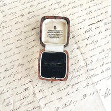 Load image into Gallery viewer, Antique Square Tortoise Ring Box | Vintage Engagement Ring Box | Romantic Proposal Keepsake
