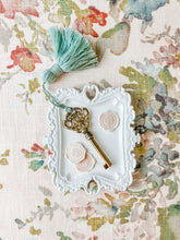 Load image into Gallery viewer, White Vintage Style Tray or Ring Dish for Wedding Photography Prop Flat Lay and Invitation Styling