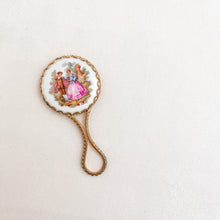 Load image into Gallery viewer, Small Vintage Gold Hand Mirror