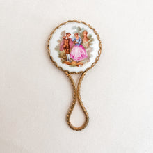 Load image into Gallery viewer, Small Vintage Gold Hand Mirror