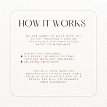 Load image into Gallery viewer, Custom Styling Kit Rental for Styled Shoots and Workshops