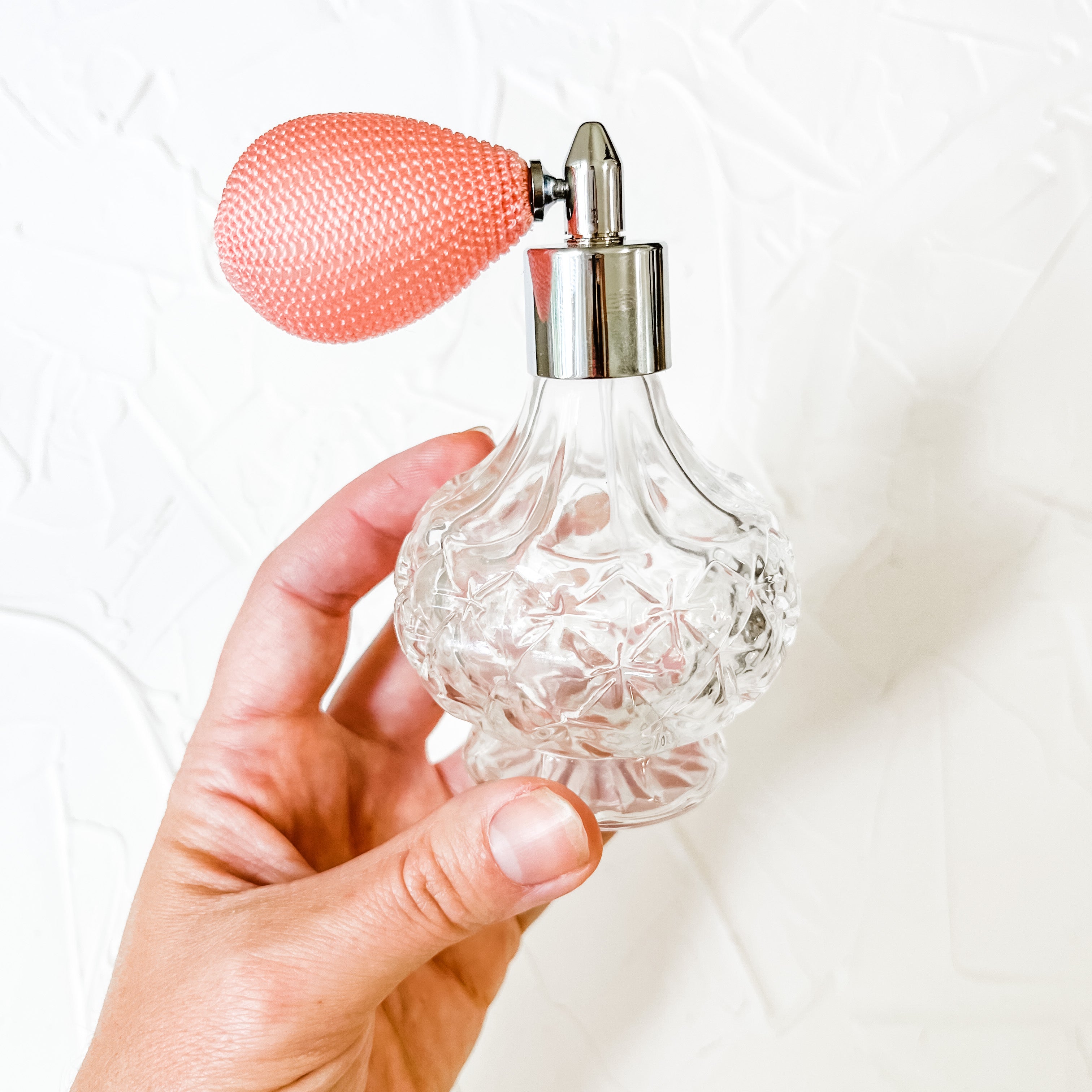 Vintage Pink Murano Glass Perfume Atomizer Bottle