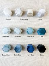 Load image into Gallery viewer, Single Velvet Ring Box for Weddings Photography Props or Flat Lay Styling
