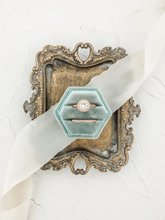 Load image into Gallery viewer, Double Velvet Ring Box for Weddings Photography Props or Flat Lay Styling