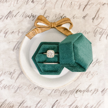 Load image into Gallery viewer, Double Velvet Ring Box for Weddings Photography Props or Flat Lay Styling