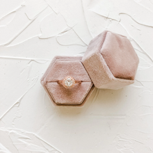 Load image into Gallery viewer, Single Velvet Ring Box for Weddings Photography Props or Flat Lay Styling