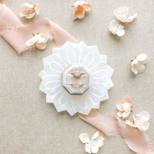 Load image into Gallery viewer, White Alabaster Lotus Trinket Dish for Flat Lay Styling or Jewelry Dish
