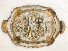 Load image into Gallery viewer, Vintage Gold Scissors Antique Photography Styling Prop for Flat Lays