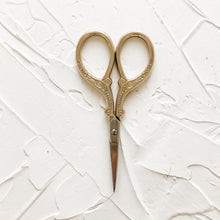 Load image into Gallery viewer, Vintage Gold Scissors Antique Photography Styling Prop for Flat Lays