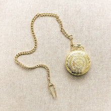 Load image into Gallery viewer, Vintage Style Gold Pocket Watch for Grooms, Photography Flat Lay Styling, Wedding Accessory, Groomsmen Gift