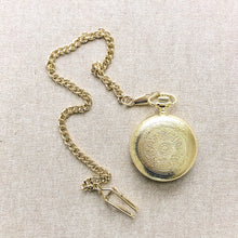 Load image into Gallery viewer, Vintage Style Gold Pocket Watch for Grooms, Photography Flat Lay Styling, Wedding Accessory, Groomsmen Gift