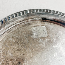 Load image into Gallery viewer, Vintage Silver Plated Round Decorative Tray