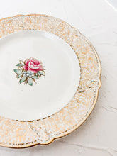 Load image into Gallery viewer, 5&quot; Gold Rimmed Floral Dessert Plate

