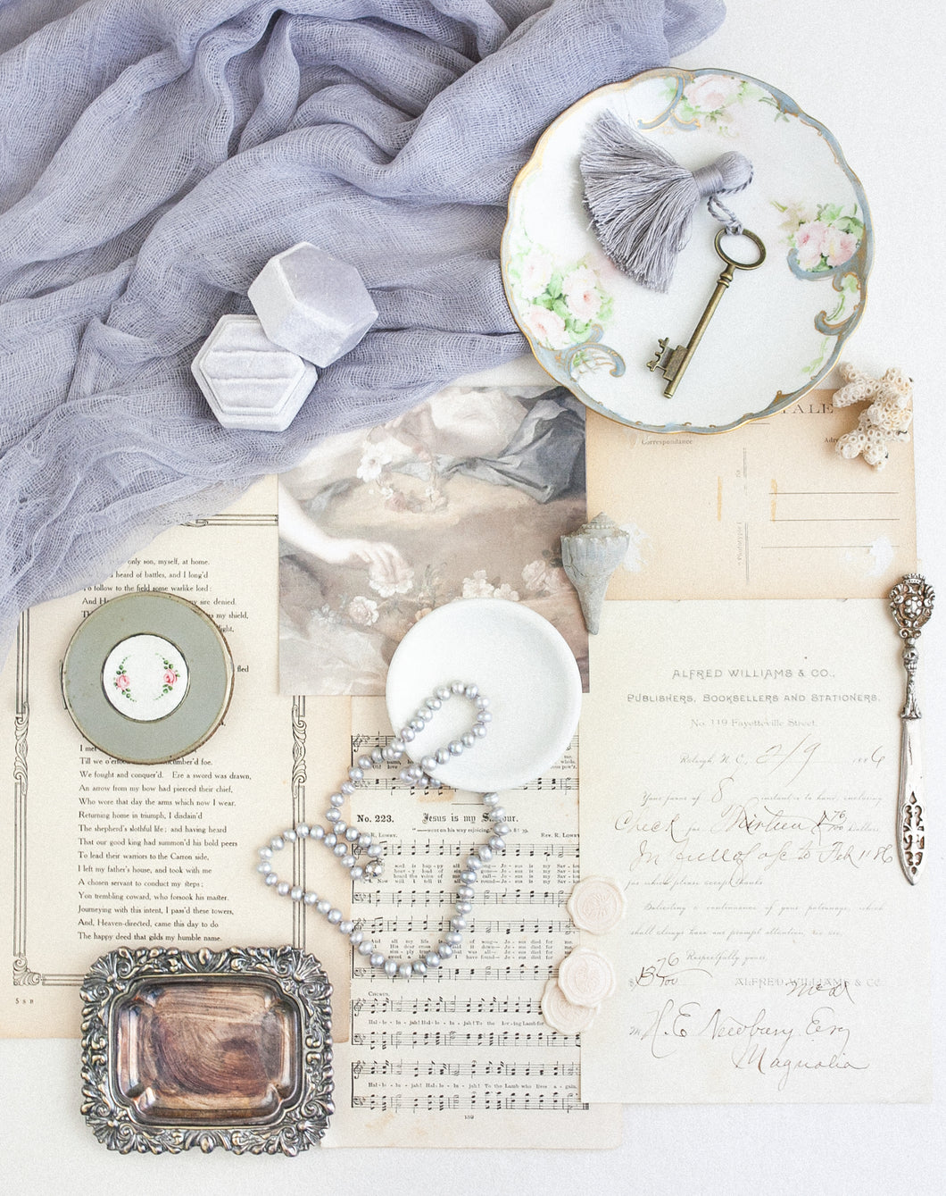 Romantic Gray + Silver Styling Accessories