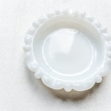 Load image into Gallery viewer, Round Milk Glass Ring Dish
