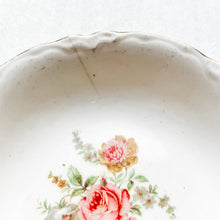 Load image into Gallery viewer, Vintage Floral With Gold Rim Dish 5&quot;
