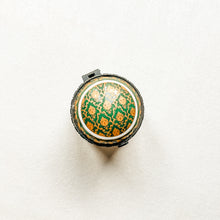 Load image into Gallery viewer, Vintage Green+Gold Trinket Box
