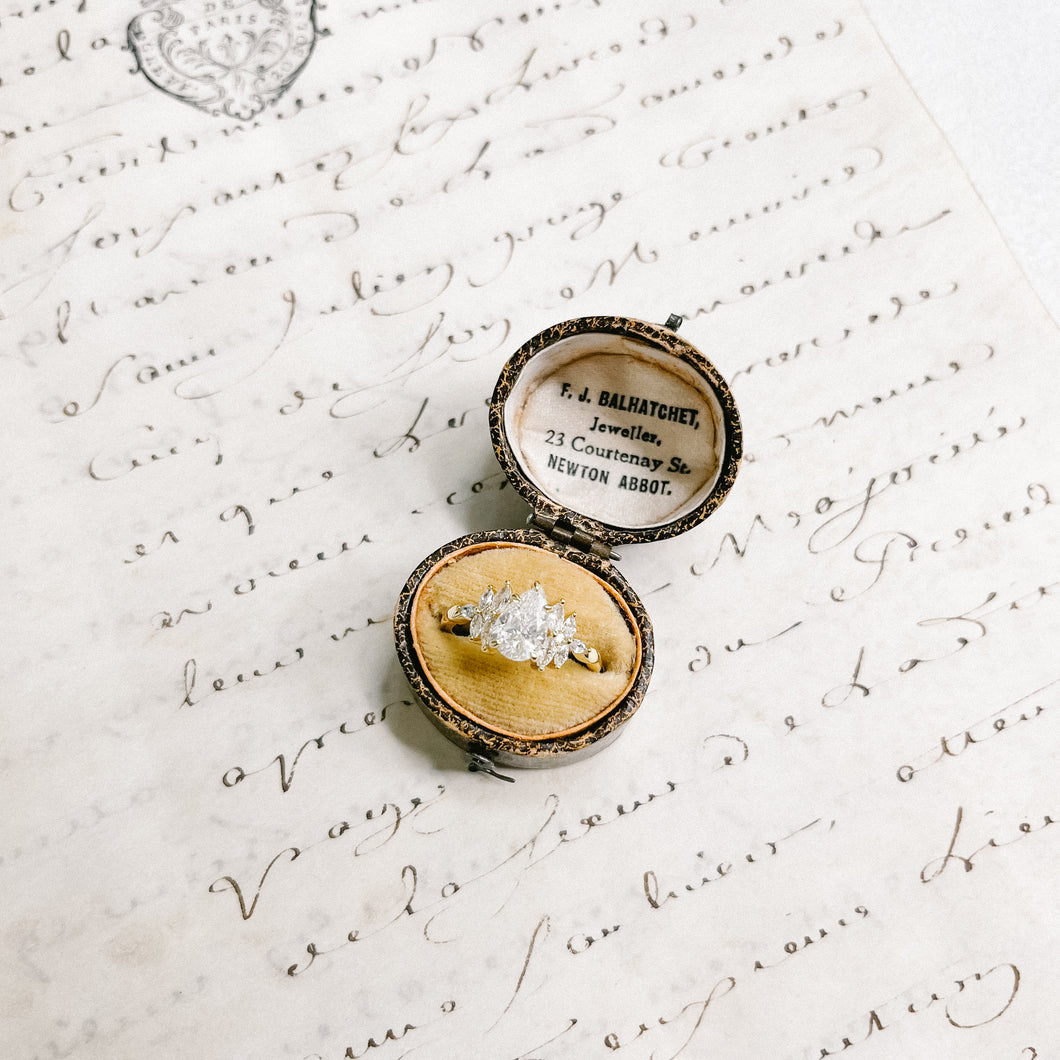 English Oval Antique Ring Box