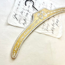 Load image into Gallery viewer, Vintage Italian Gold and Silver Florentine Wood Clothes Hanger
