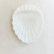Load image into Gallery viewer, Vintage Milk Glass Shell Ring Dish
