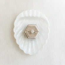 Load image into Gallery viewer, Vintage Milk Glass Shell Ring Dish
