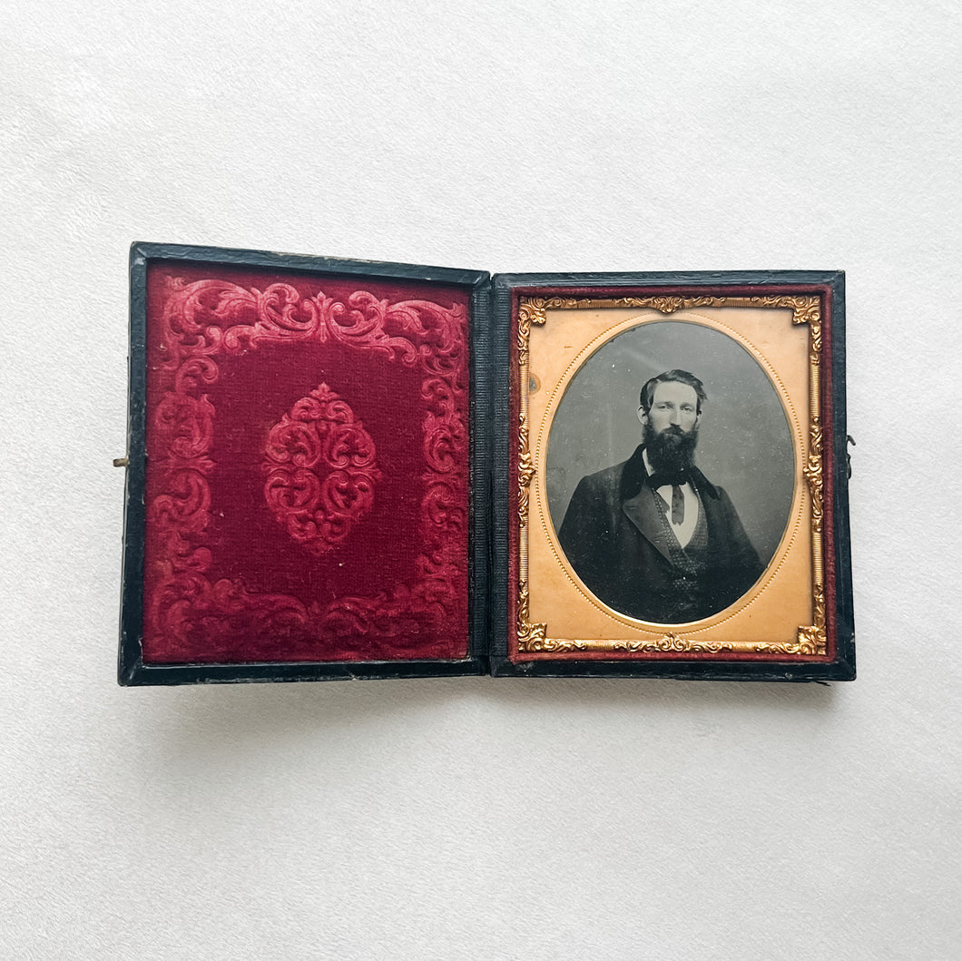 Antique Tintype in Leather Case