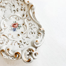 Load image into Gallery viewer, Vintage Ornate Floral and Gold Dish
