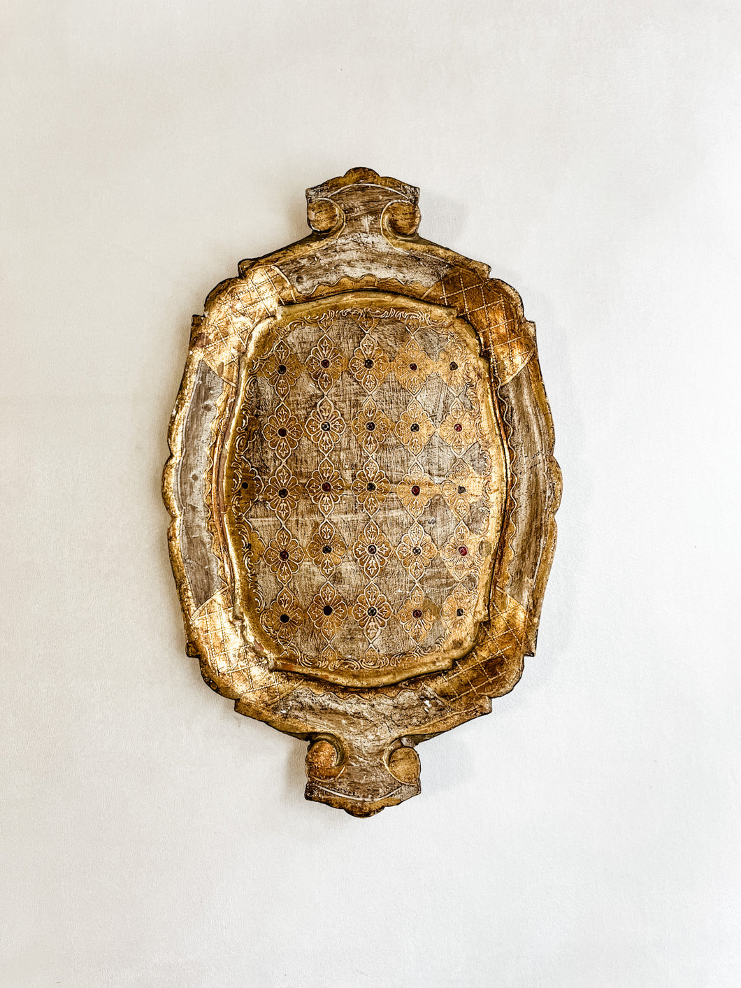 Vintage Small Florentine Gold Tray