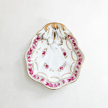 Load image into Gallery viewer, Vintage Hand Painted Floral and Gold Dish
