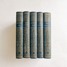 Load image into Gallery viewer, Floral + Navy Antique Book
