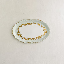 Load image into Gallery viewer, Petite Gold + Green French Trinket Dish
