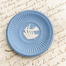 Load image into Gallery viewer, Blue Wedgwood Sailboat Butter Pat
