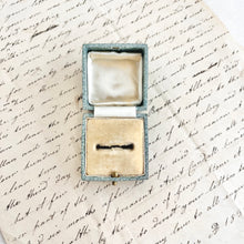 Load image into Gallery viewer, Antique Light Blue Ring Box | Vintage Engagement Ring Box | Romantic Proposal Keepsake
