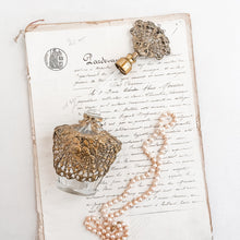 Load image into Gallery viewer, Vintage Ormolu Filigree Perfume Bottle
