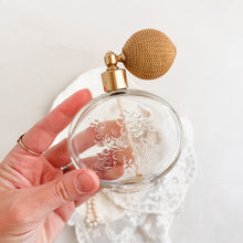 Load image into Gallery viewer, Vintage Glass Perfume Bottle with Spritzer/Atomizer
