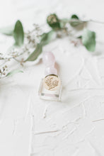Load image into Gallery viewer, Pink Quartz Wax Seal Stamp with Botanical Design
