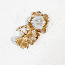 Load image into Gallery viewer, Gold Ginkgo Leaf Botanical Trinket Dish
