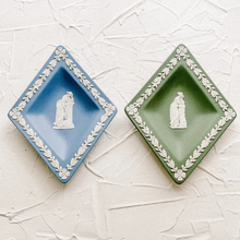 Load image into Gallery viewer, Diamond Wedgwood Trinket Dishes - Blue or Green
