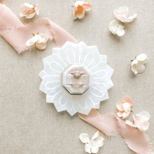 Load image into Gallery viewer, White Alabaster Lotus Trinket Dish for Flat Lay Styling or Jewelry Dish
