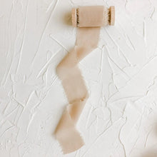 Load image into Gallery viewer, Silk Frayed Edge Ribbon for Weddings Photographer Flay Lay Styling Prop
